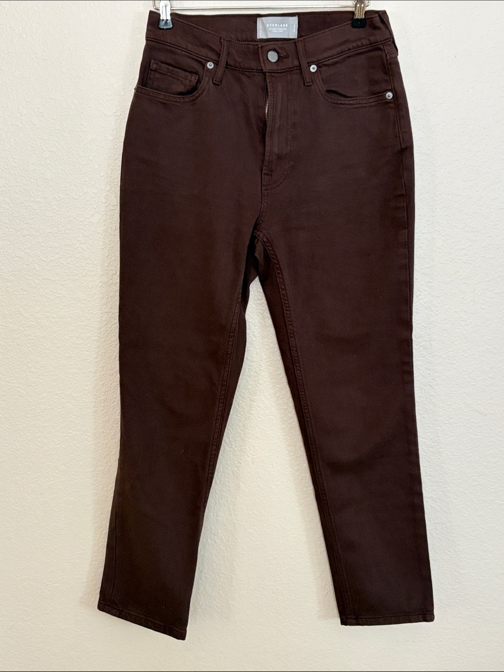 Everlane The Original Cheeky Jeans in Chocolate Brown S-26 Crop